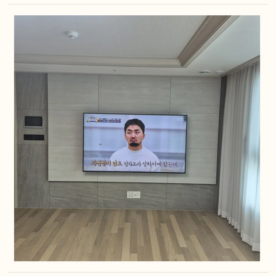 운정 설치 참고 사진 2 - 가벽과 석고보드 안전
